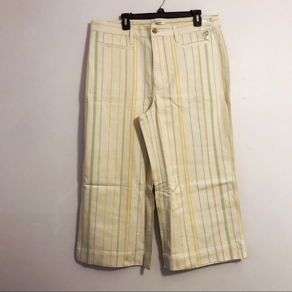 Madewell Emmett Crop Wide Leg Pants Honeysuckle - Picture 5 of 7